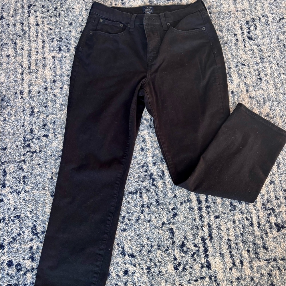 J. Crew Women's Black Essential Straight Leg Jeans